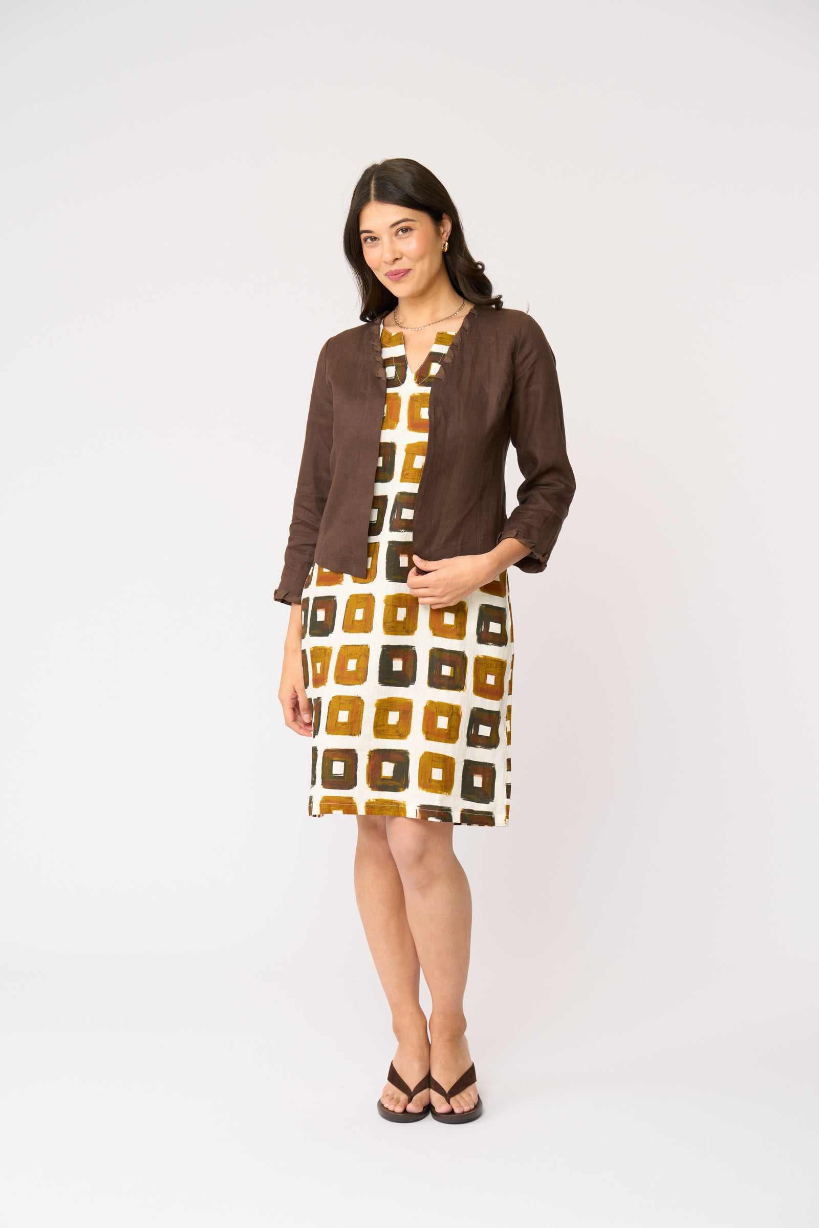 Foil Braidy Bunch Jacket in Cocoa