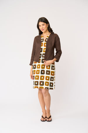 Foil Braidy Bunch Jacket in Cocoa