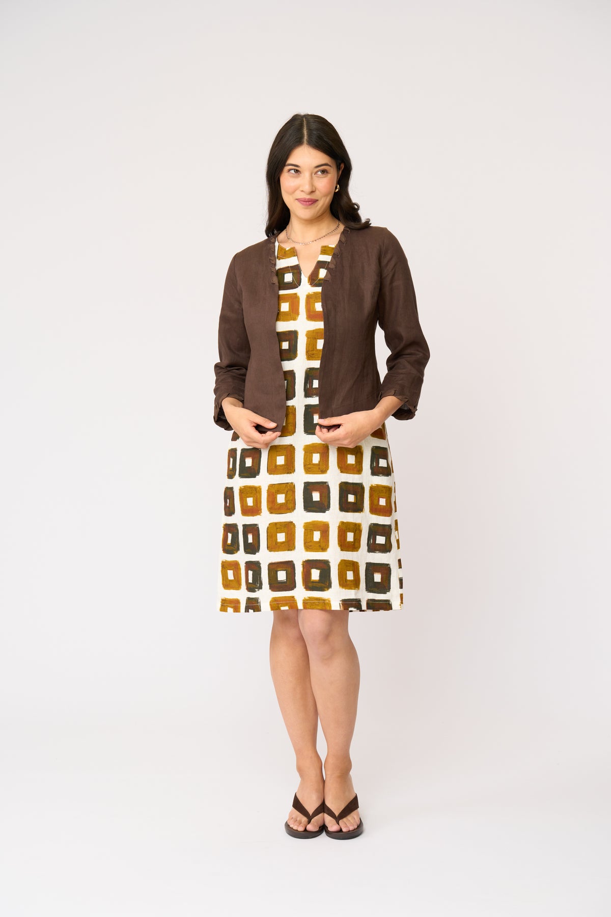 Foil Braidy Bunch Jacket in Cocoa