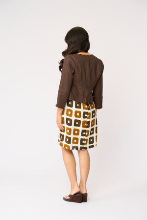 Foil Braidy Bunch Jacket in Cocoa