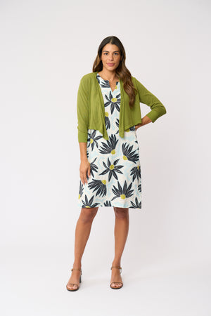 Foil Fall For Me Cardi in Herb