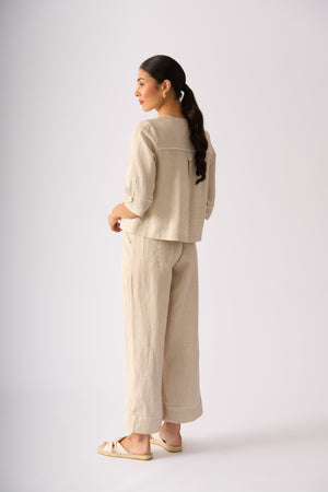 Foil Stand Out Pant in Sand