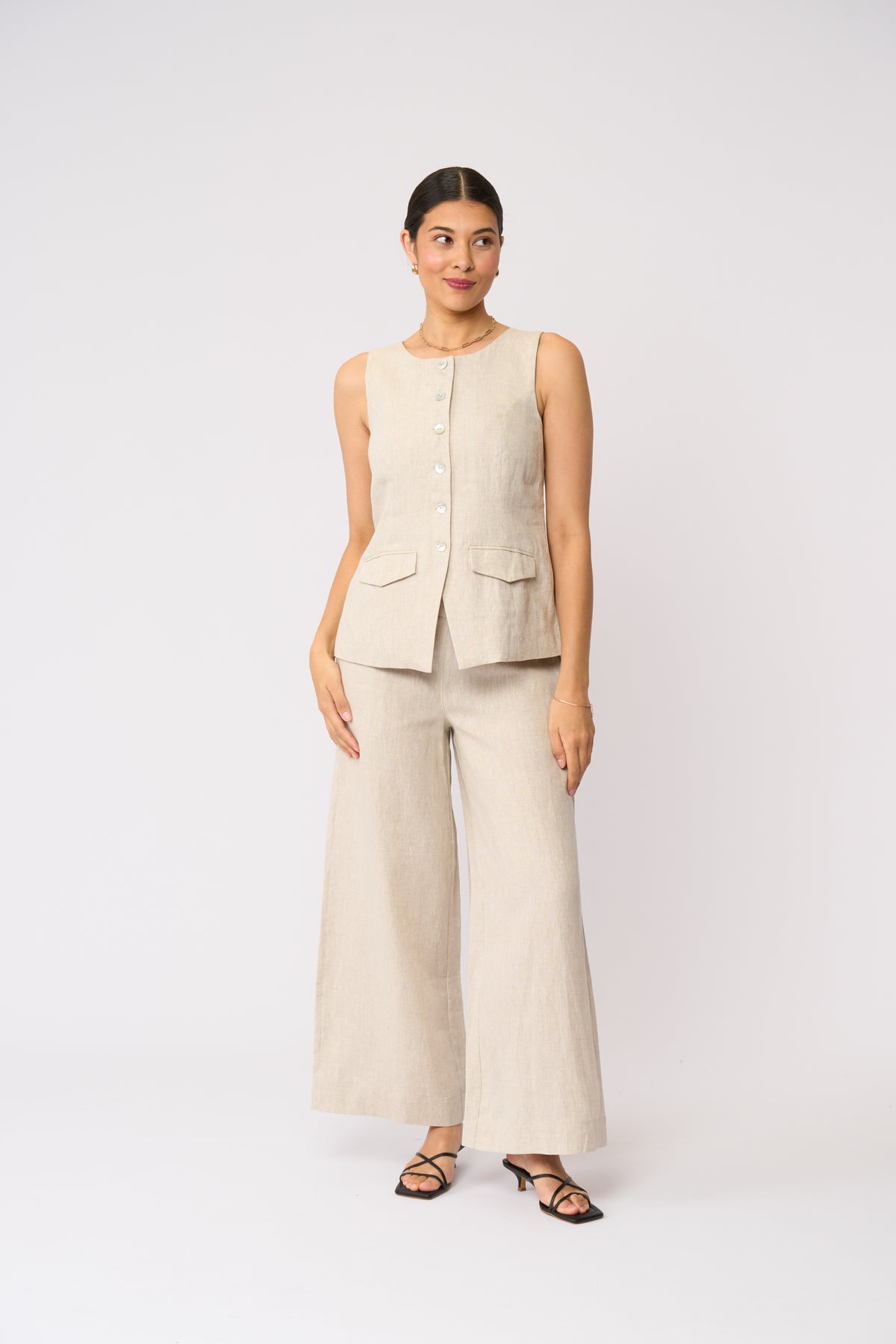 Foil Together Again Pant in String