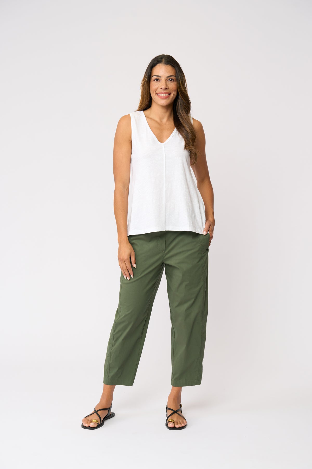 Foil Pump It Up Trapeze Pant in Succulent