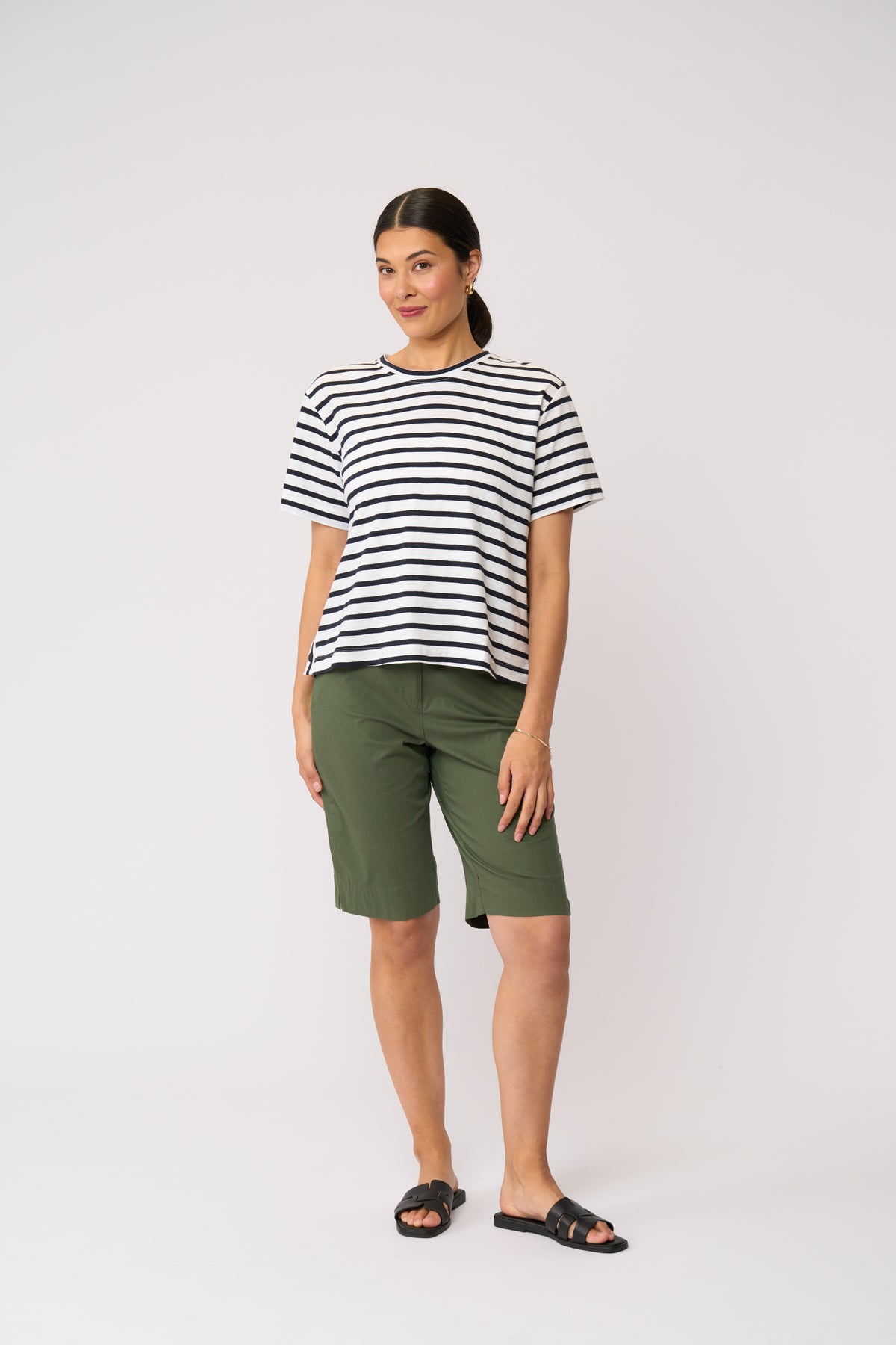 Foil On The Side Tee in Breton Stripe