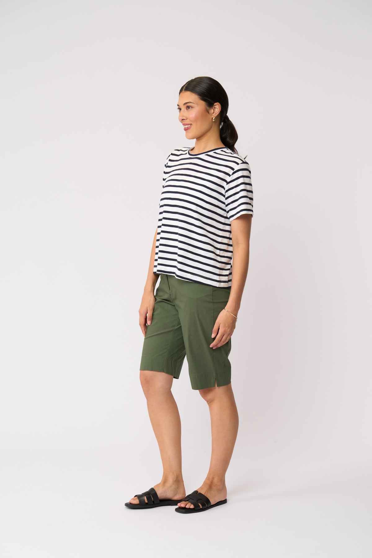 Foil On The Side Tee in Breton Stripe