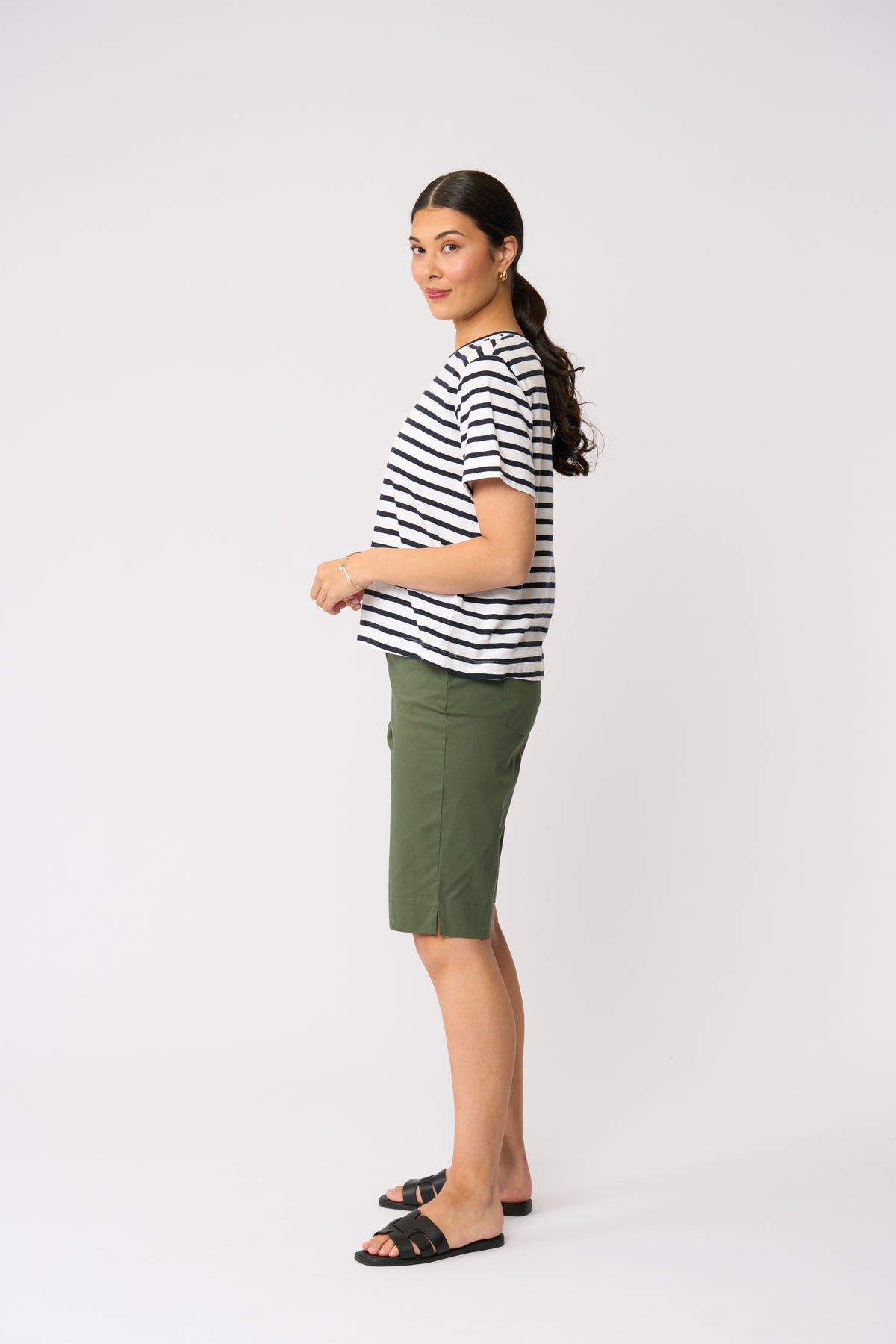 Foil On The Side Tee in Breton Stripe