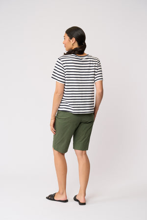 Foil On The Side Tee in Breton Stripe