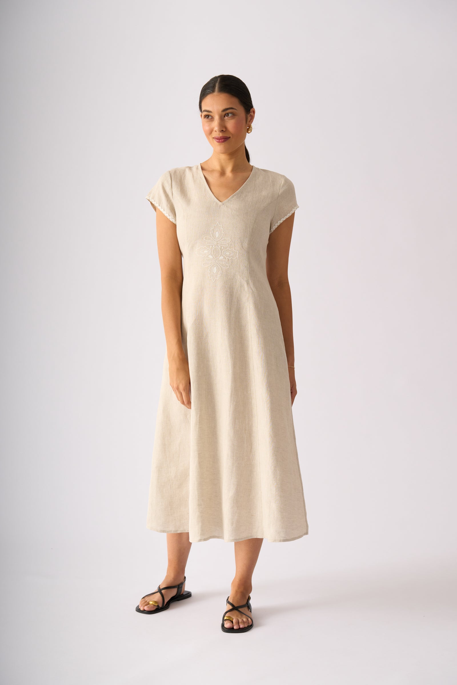 Foil Folk Yeah Dress in String
