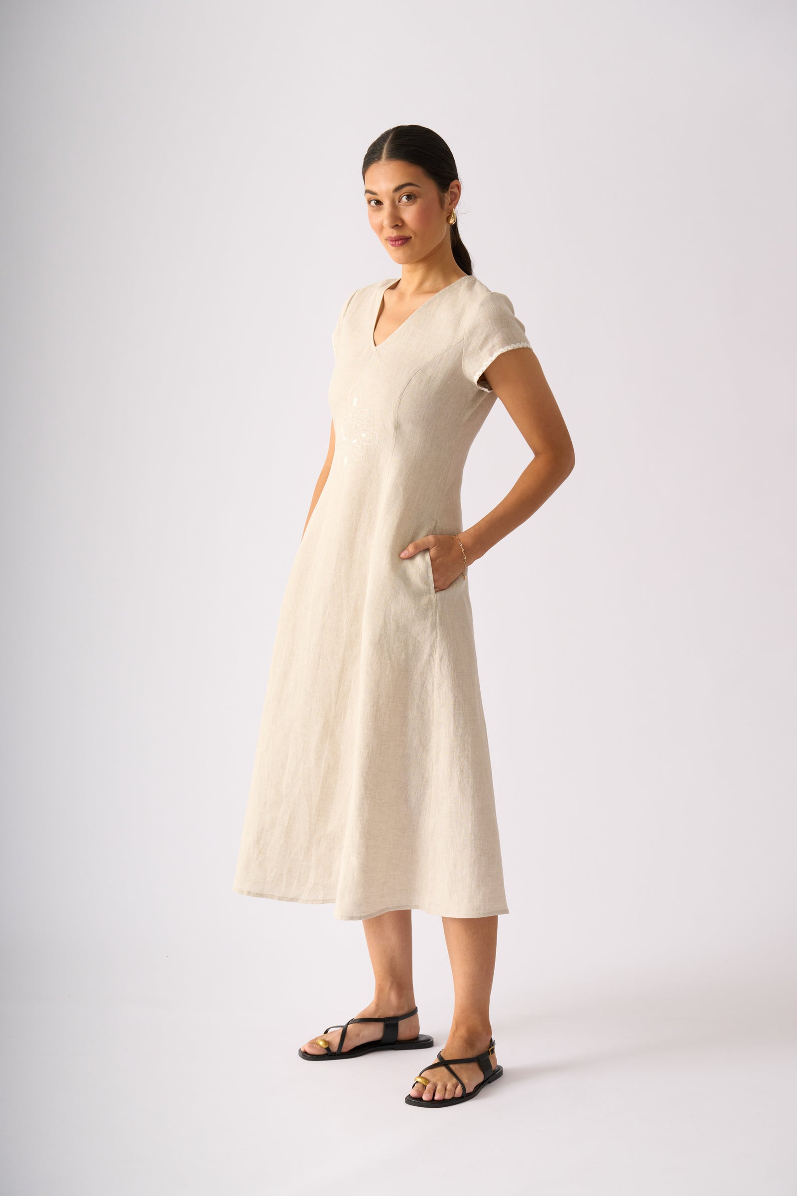 Foil Folk Yeah Dress in String