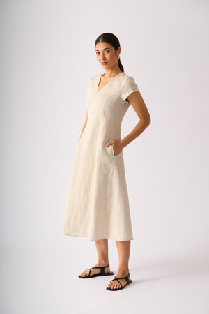 Foil Folk Yeah Dress in String