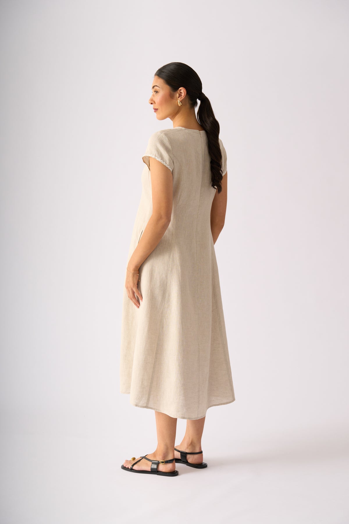 Foil Folk Yeah Dress in String