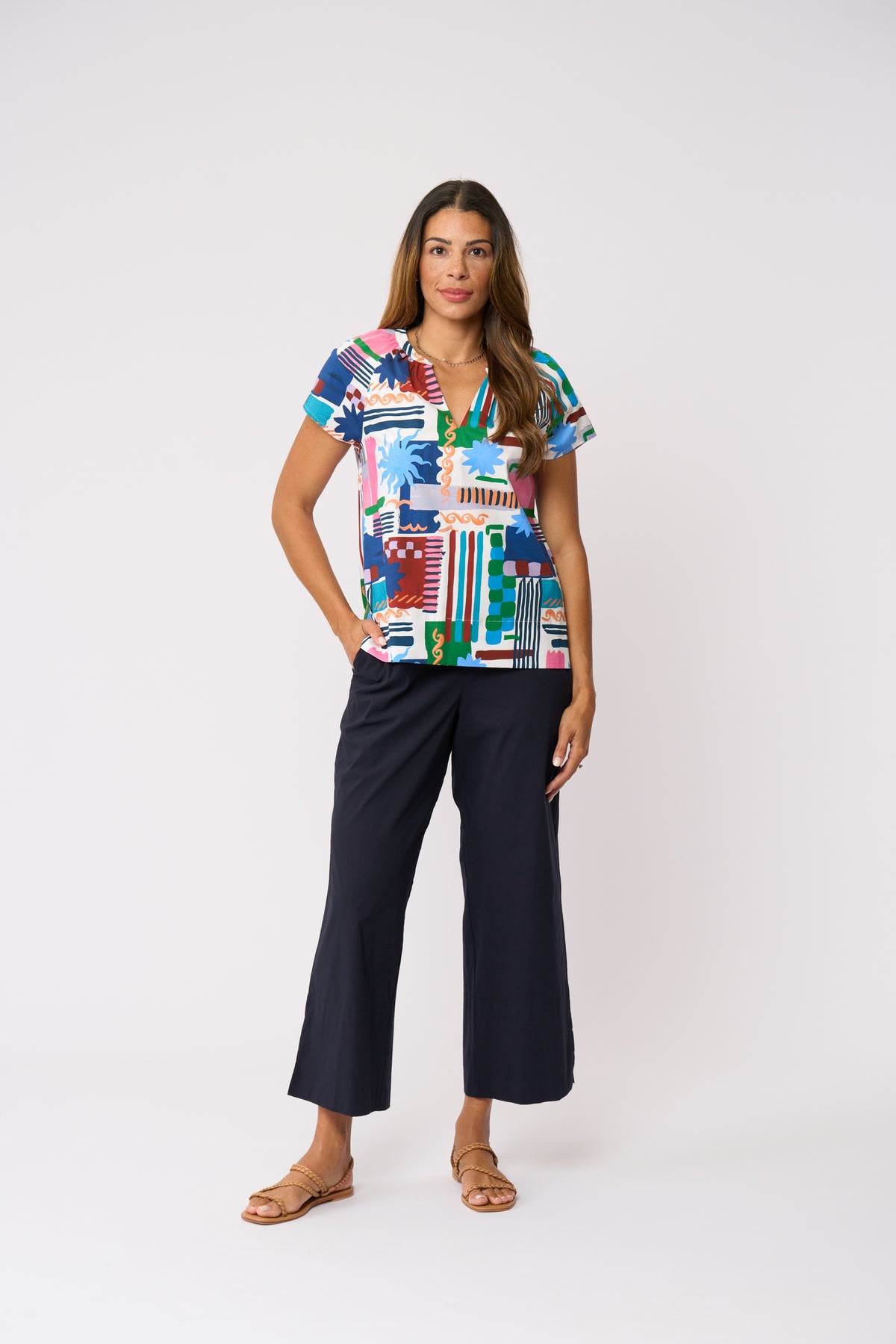 Foil Limitless Trapeze Pant in True Navy