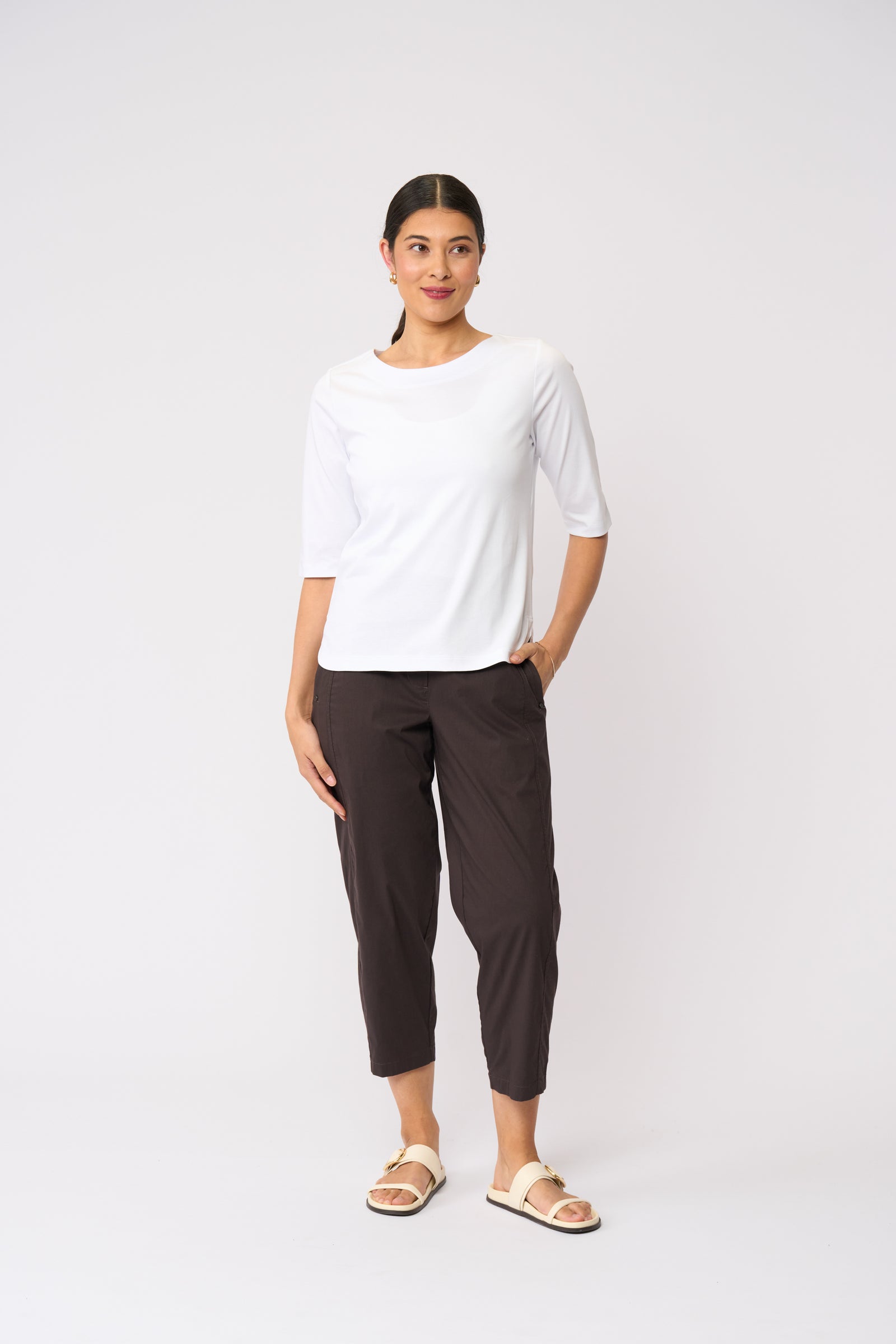 Foil Pump It Up Trapeze Pant in Sable