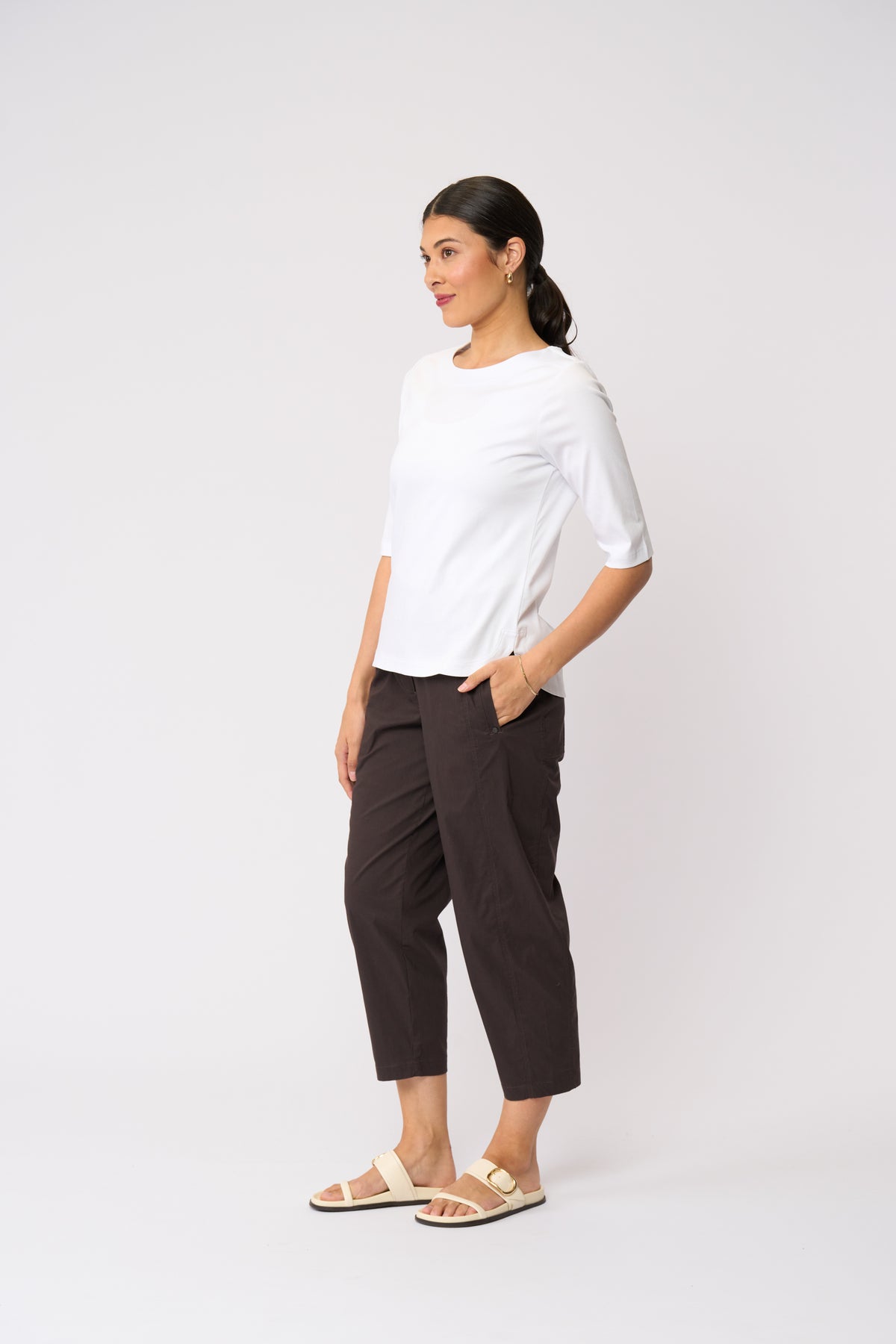 Foil Pump It Up Trapeze Pant in Sable