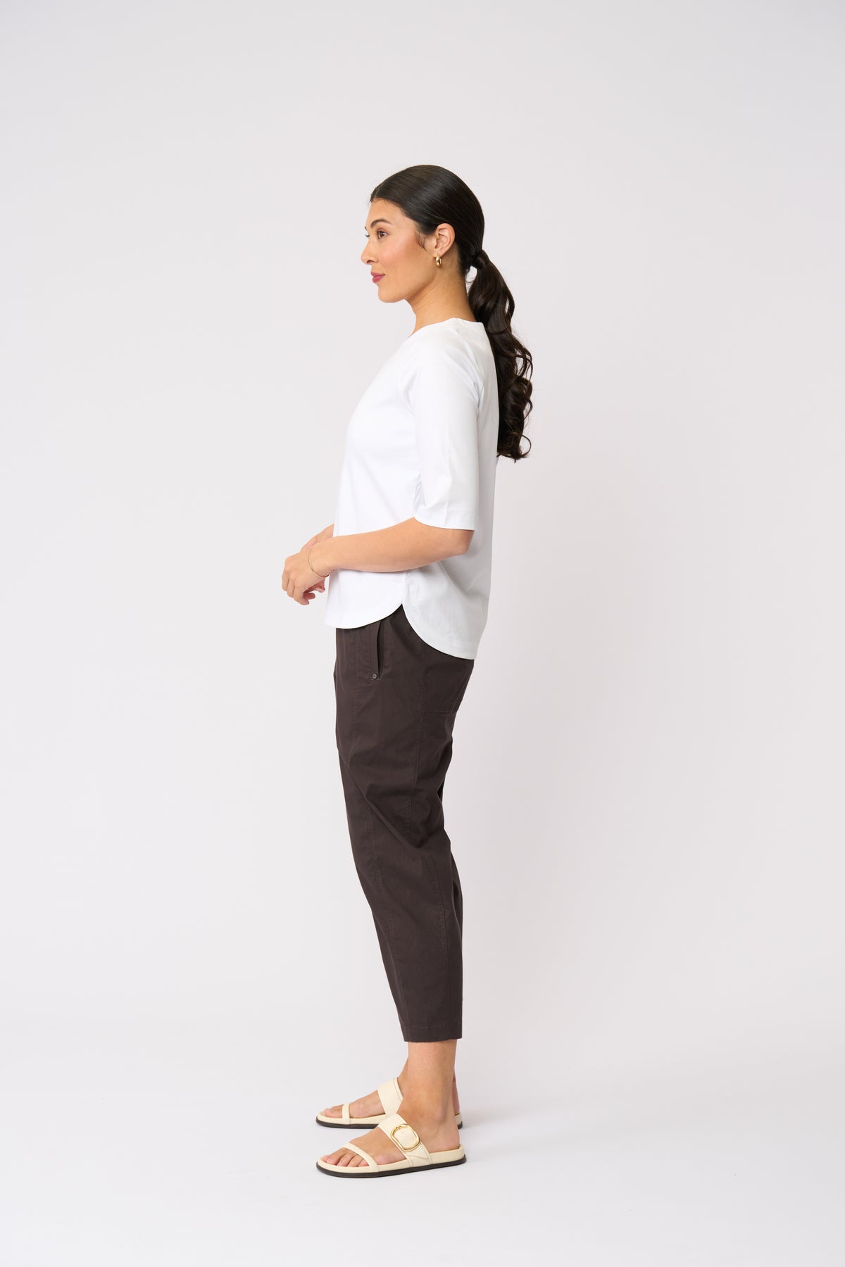 Foil Pump It Up Trapeze Pant in Sable