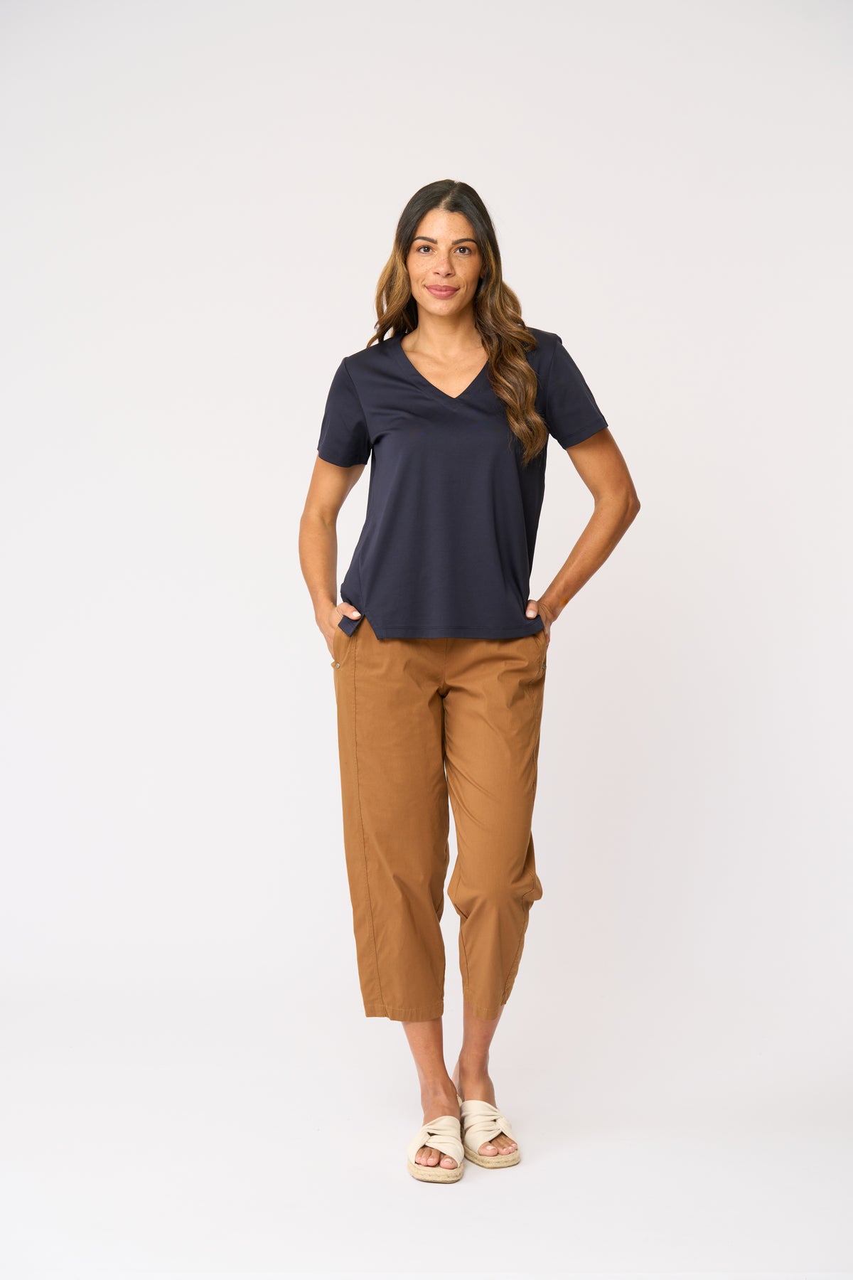 Foil Pump It Up Trapeze Pant in Umber