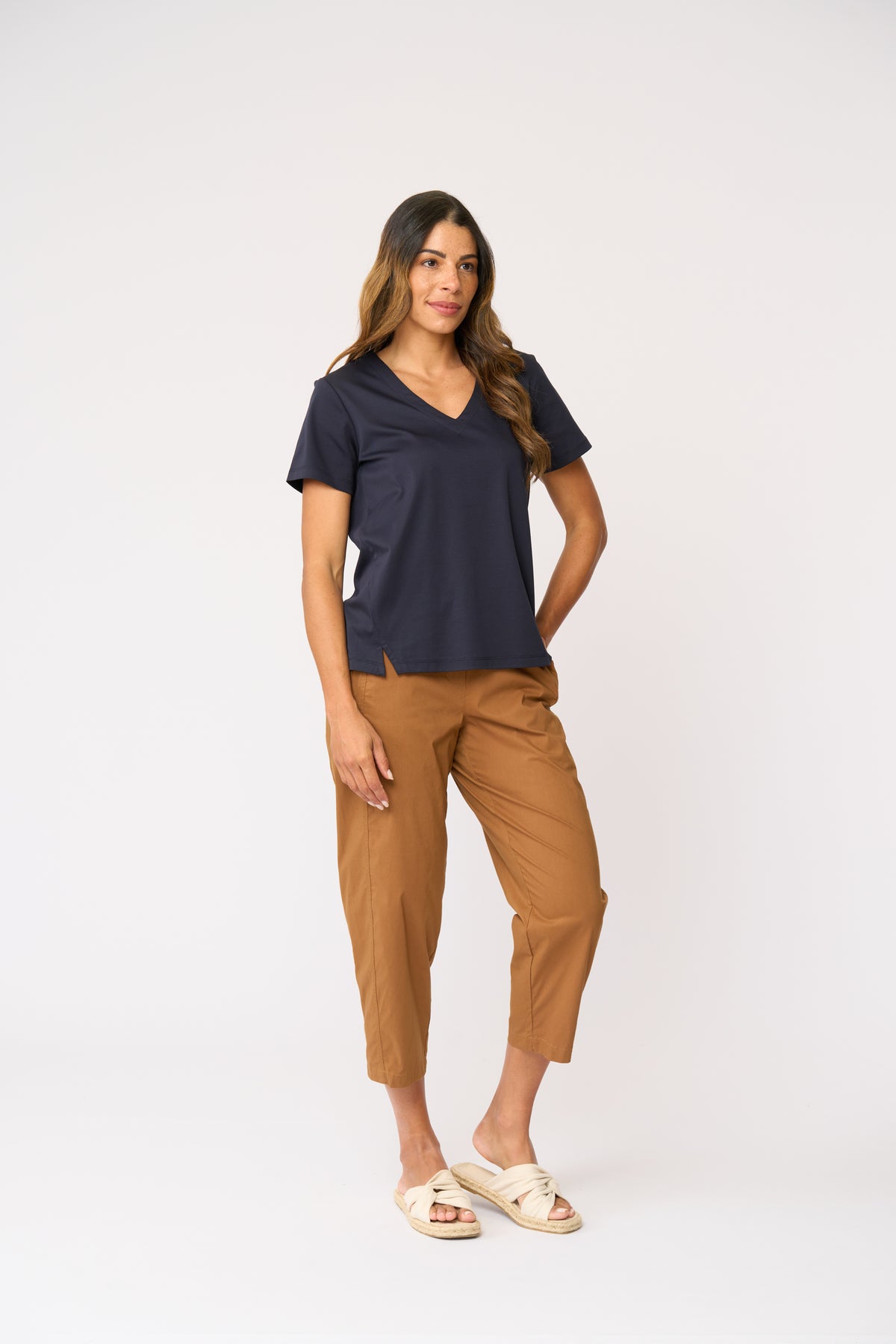 Foil Pump It Up Trapeze Pant in Umber