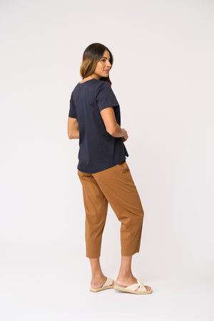 Foil Pump It Up Trapeze Pant in Umber