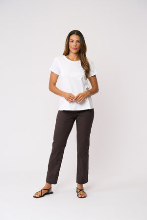 Foil Gemini Trapeze Pant in Sable