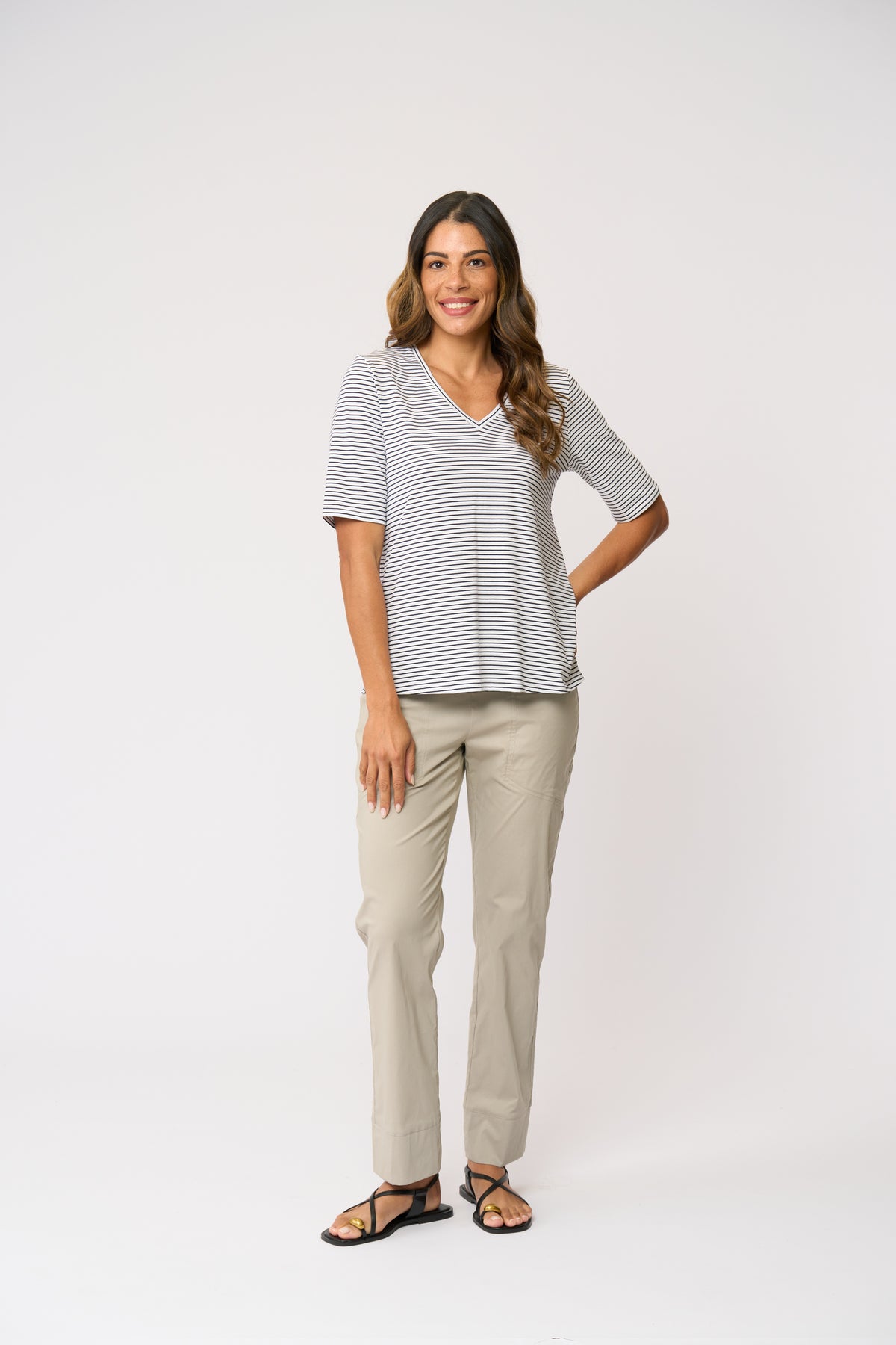 Foil Gemini Trapeze Pant in Barley