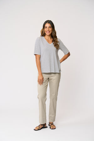 Foil Gemini Trapeze Pant in Barley