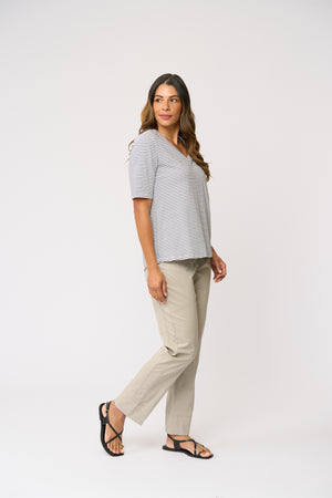 Foil Gemini Trapeze Pant in Barley