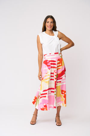 Foil Top Knotch Top in White
