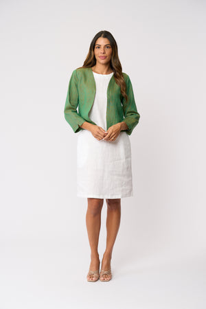 Foil Gather Again Jacket in Opal