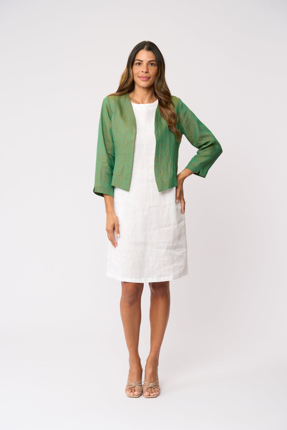 Foil Gather Again Jacket in Opal