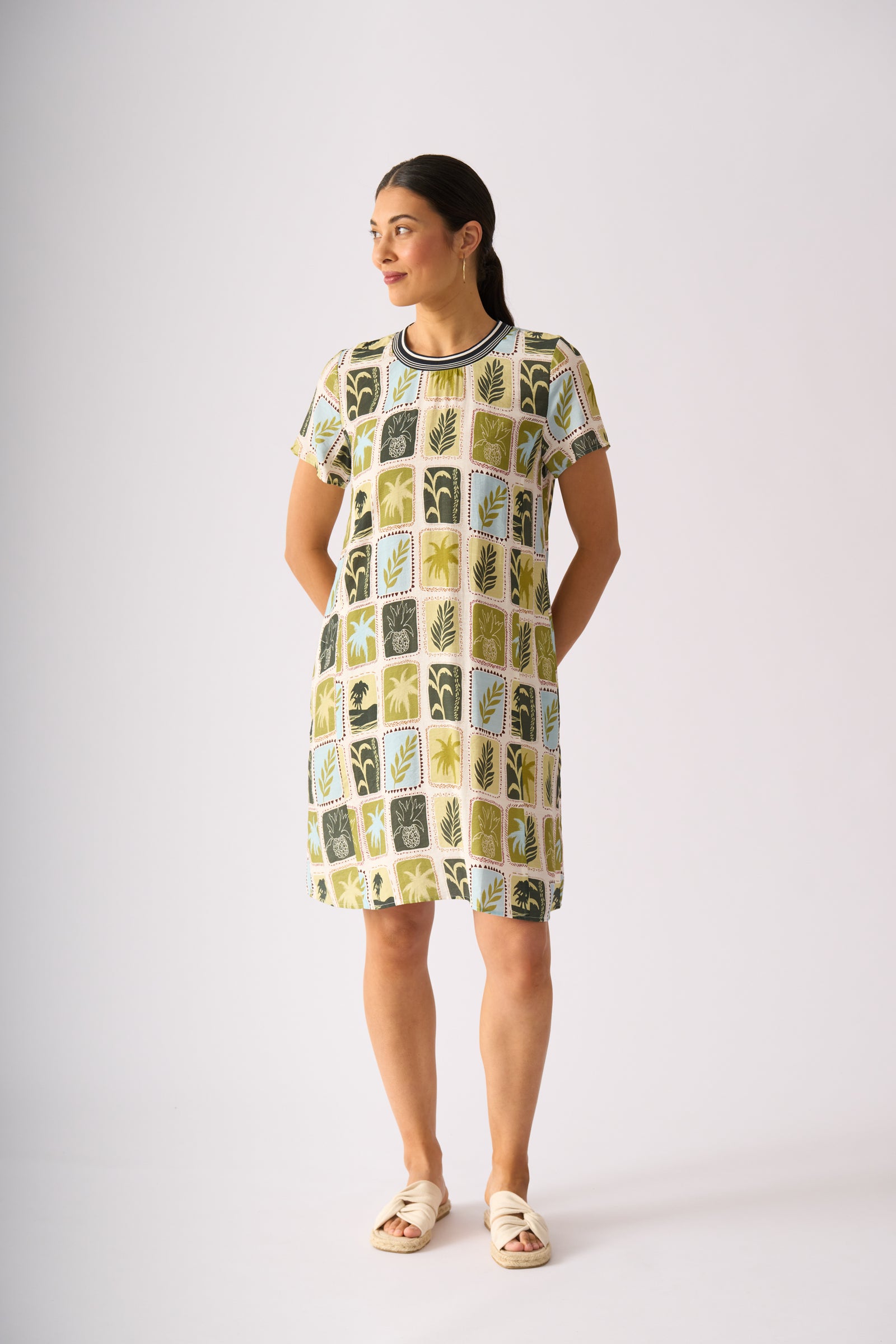 Foil Rib Vibes Dress in Write Home