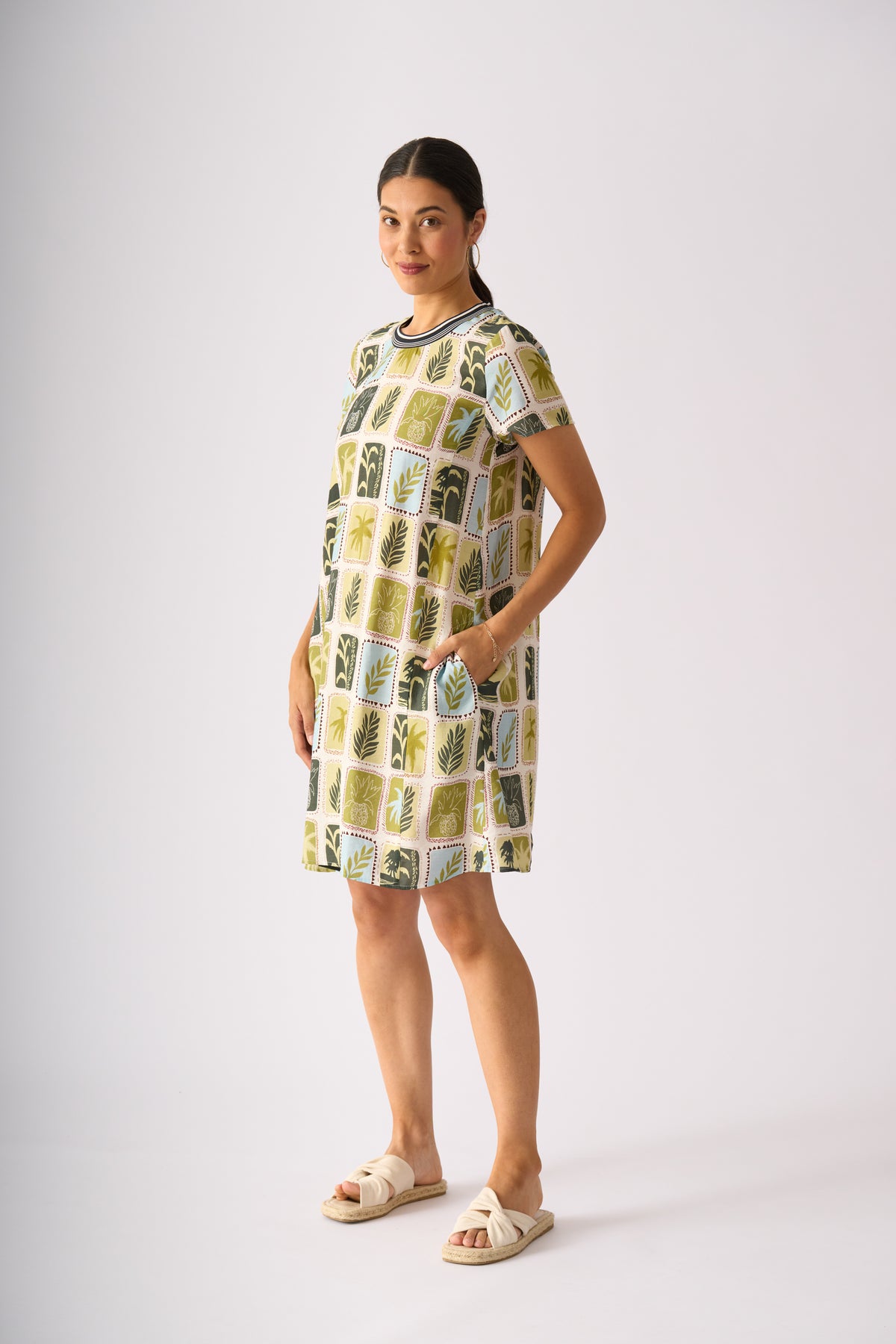 Foil Rib Vibes Dress in Write Home