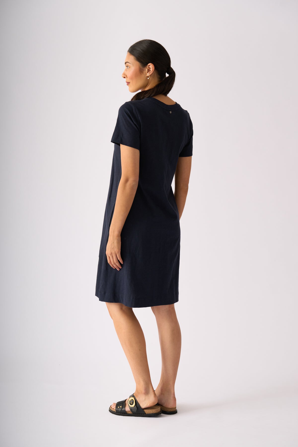 Foil Bright Spot Dress in True Navy