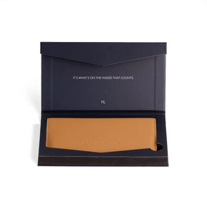 FOX and LEO Swallet Slimline Wallet in Tan