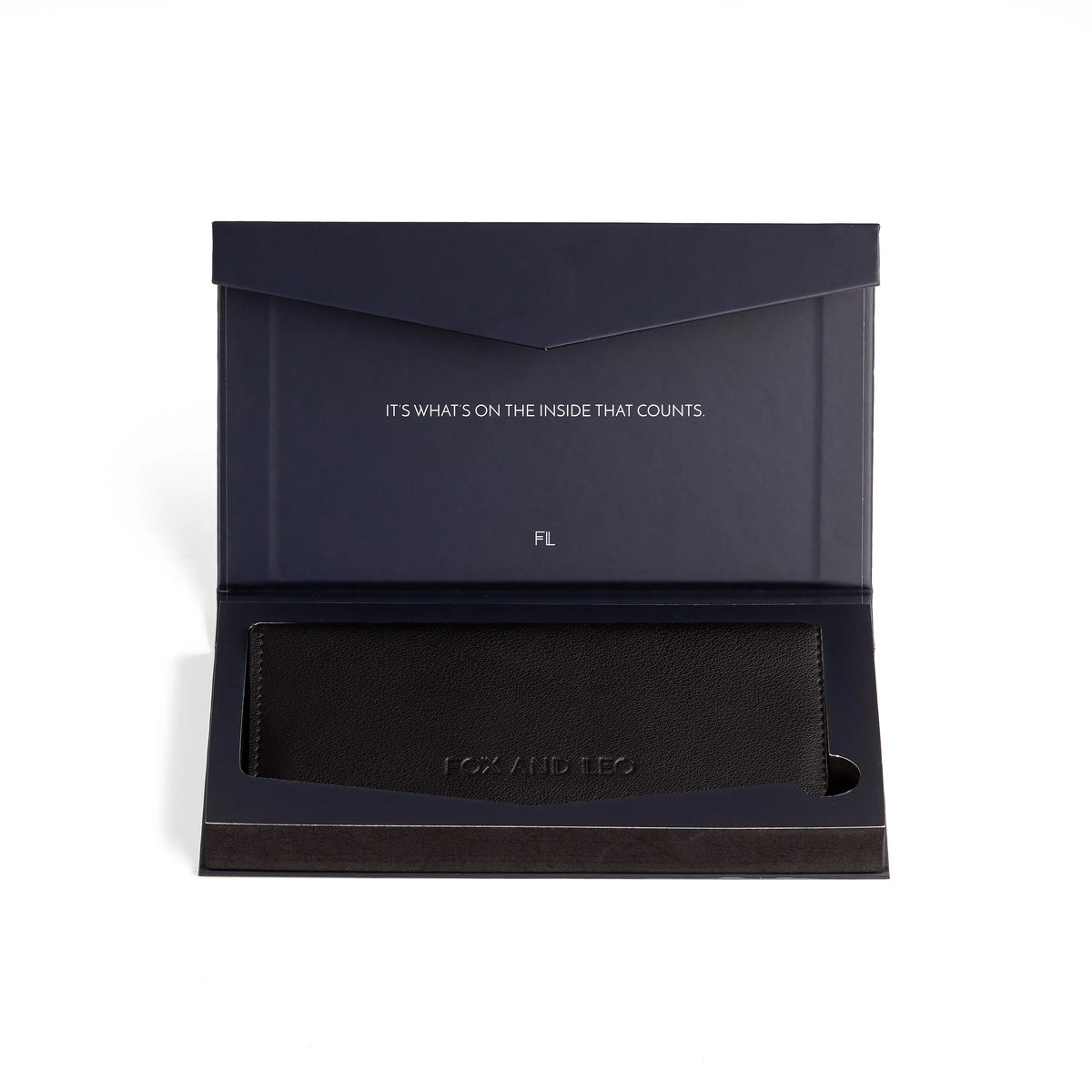 FOX and LEO Swallet Slimline Wallet in Black