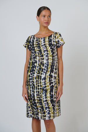 Naturals by O & J Cap Sleeve Dress in Lichen