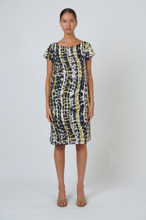 Naturals by O & J Cap Sleeve Dress in Lichen