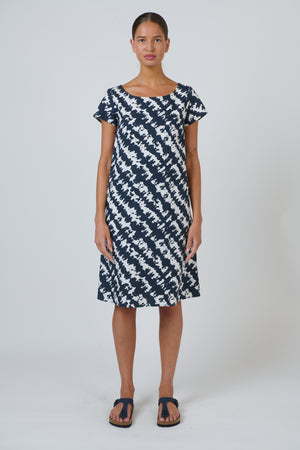Naturals by O & J Cap Sleeve Dress in Puzzled