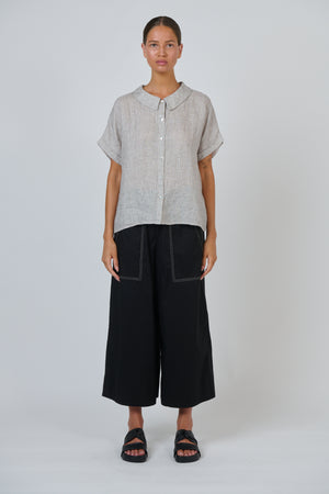 Naturals by O & J Point Collar Shirt in Chai