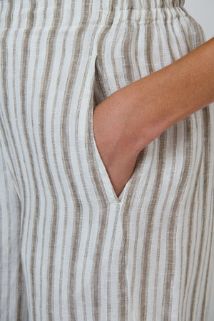 Naturals by O & J Linen Pant in Travertine
