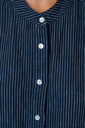 Naturals by O & J Linen Cap Sleeve Shirt in Streamlined