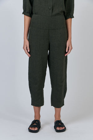 Naturals by O & J Linen 7/8 Pant in Licorice