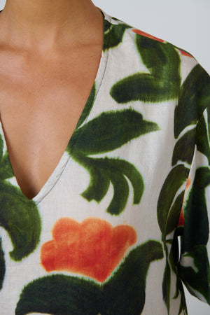 Naturals by O & J Escape Linen Top in Tuileries