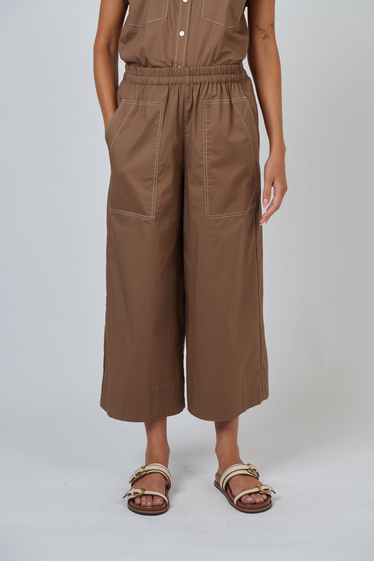Naturals by O & J Poplin Pant in Cookie