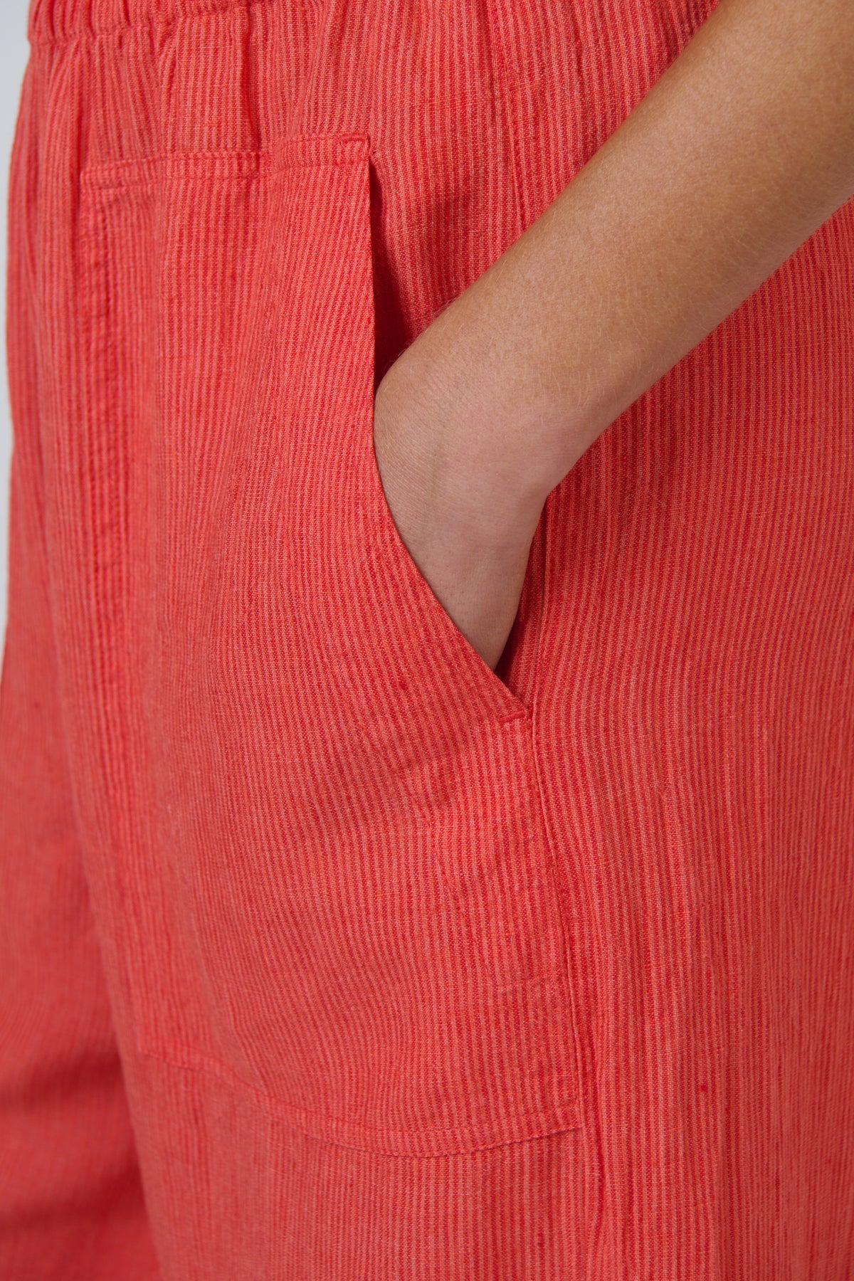 Naturals by O & J Linen Pant in Sunset Stripe