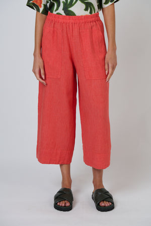 Naturals by O & J Linen Pant in Sunset Stripe