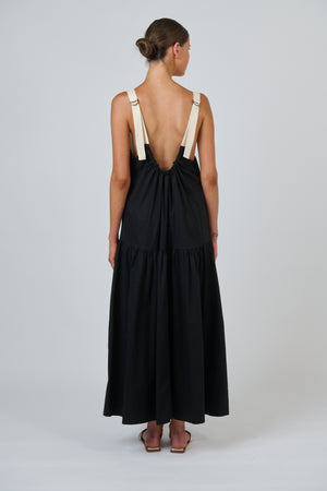 Naturals by O & J Black Contrast Strap Maxi