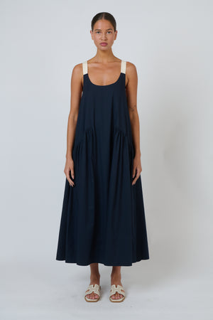 Naturals by O & Contrast Strap Maxi in Ink Blue