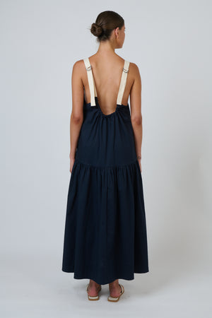 Naturals by O & Contrast Strap Maxi in Ink Blue