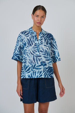 Naturals by O & J Cotton Top in Palmier